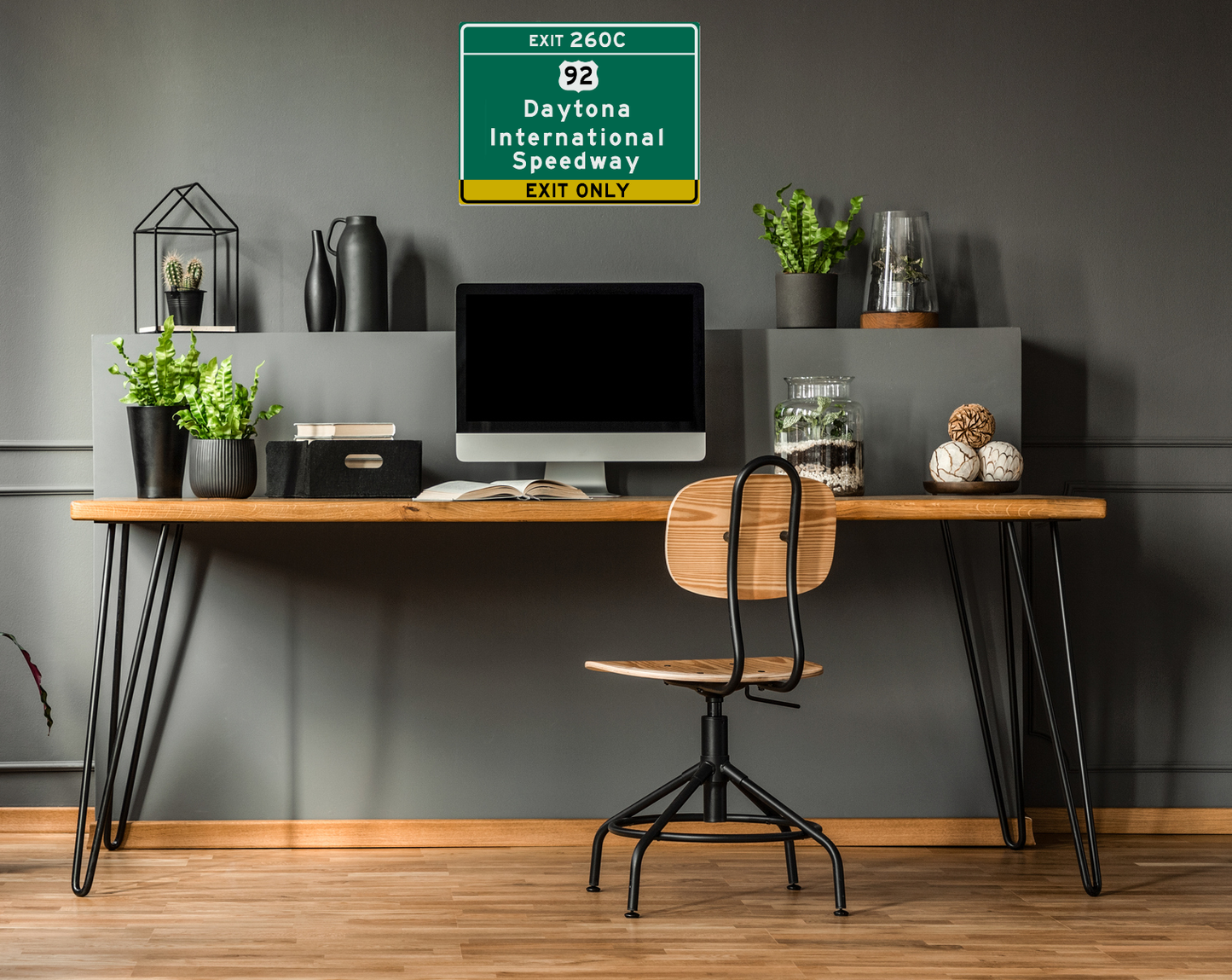 Daytona International Speedway Highway Metal Sign