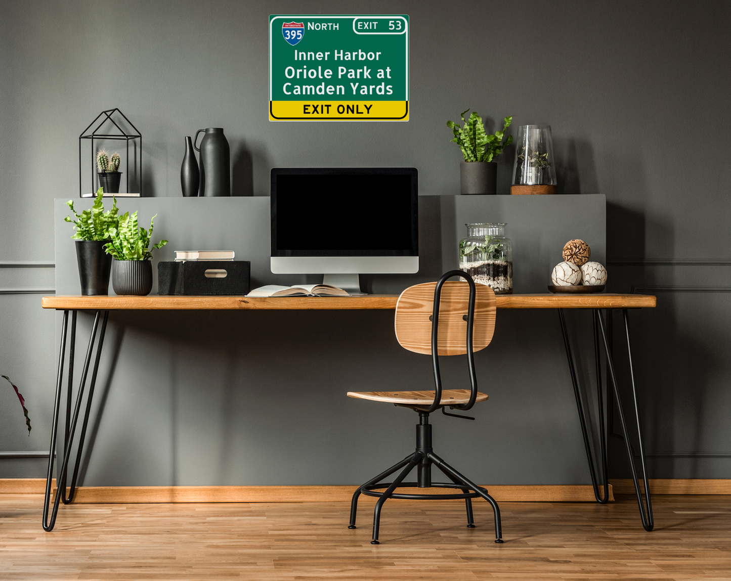 Oriole Park at Camden Yards Metal Highway Sign