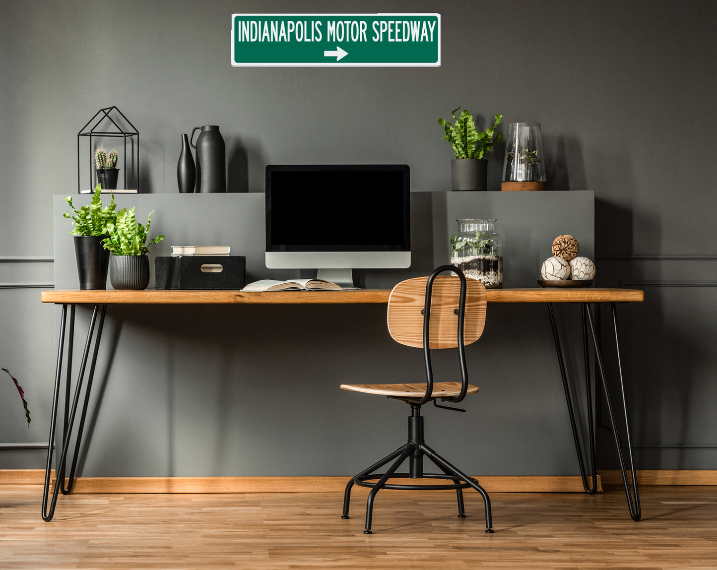 Indianapolis Motor Speedway Metal Road Sign