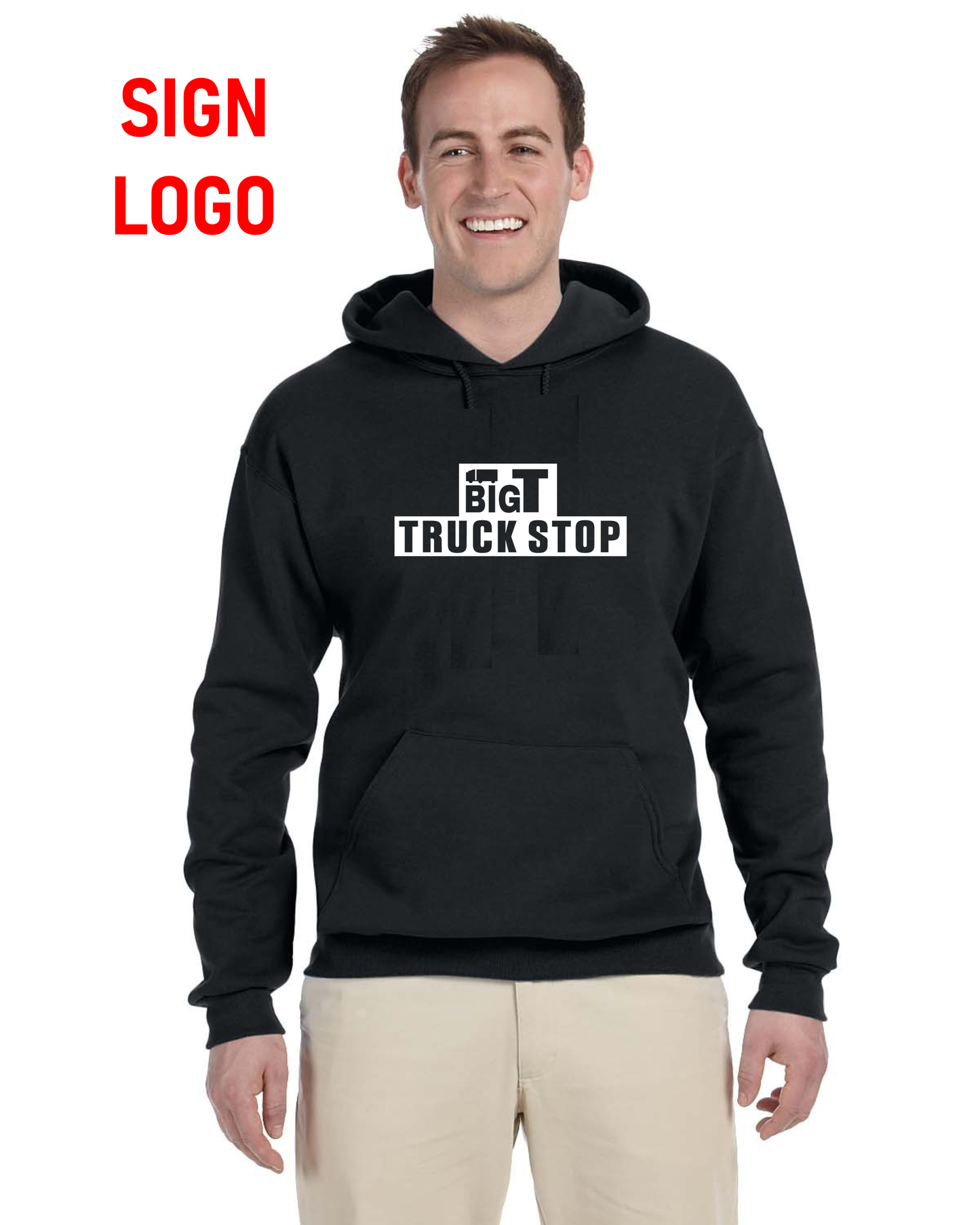 Big T Truck Stop Unisex 50/50 Hoodie