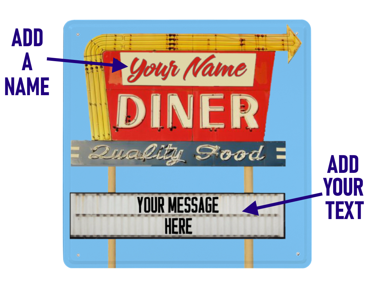 Custom Diner Metal Sign