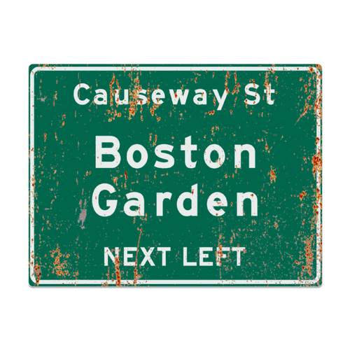Retro Boston Garden Highway Metal Sign