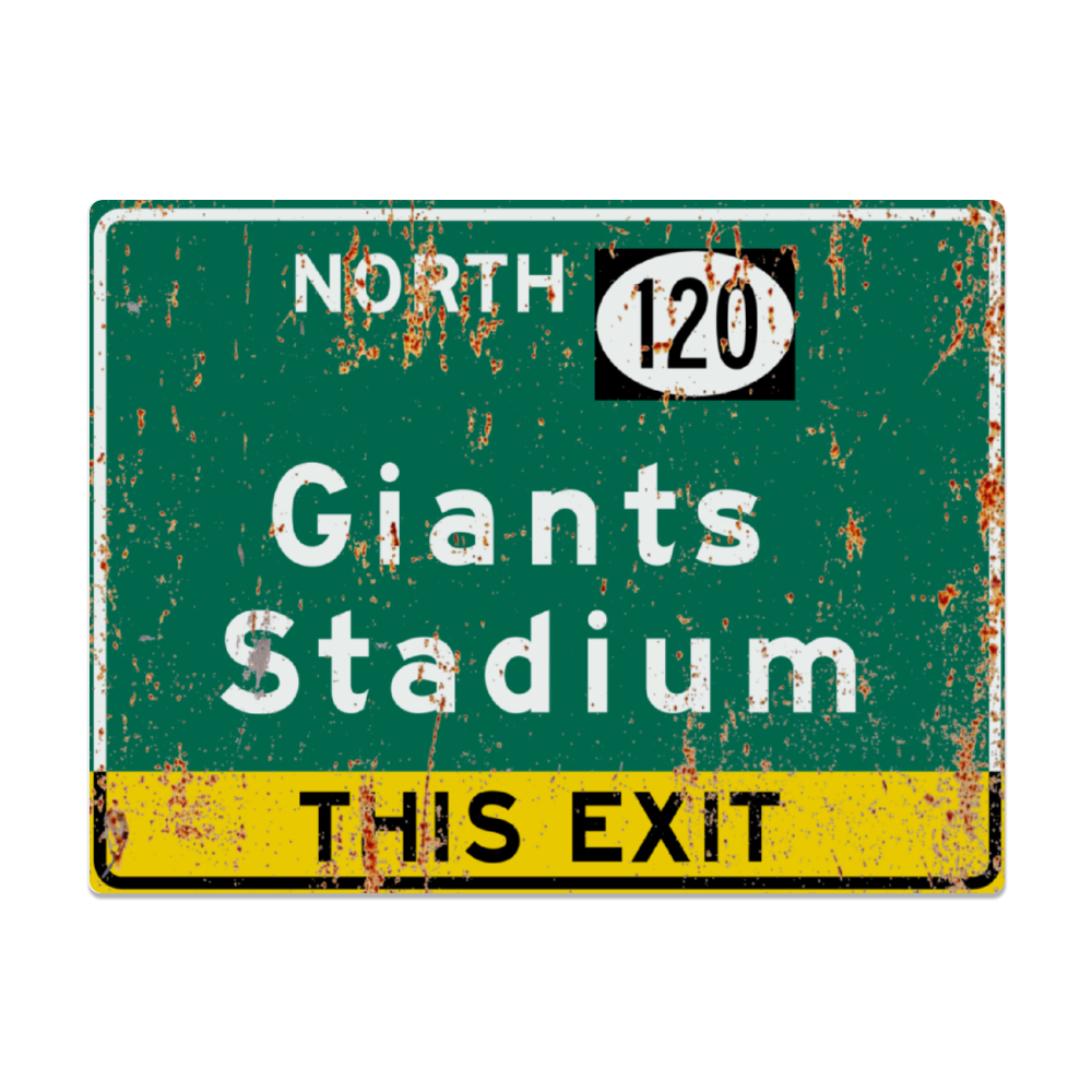Retro Giants Stadium Highway Metal Sign