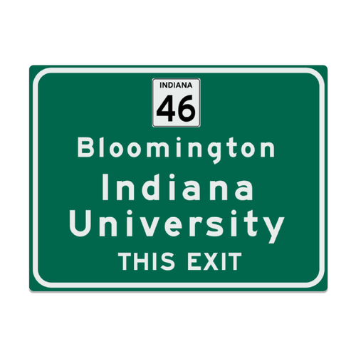 Replica Indiana University Highway Metal Sign