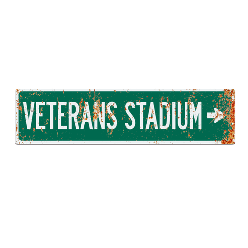 Replica Veterans Stadium Road Sign