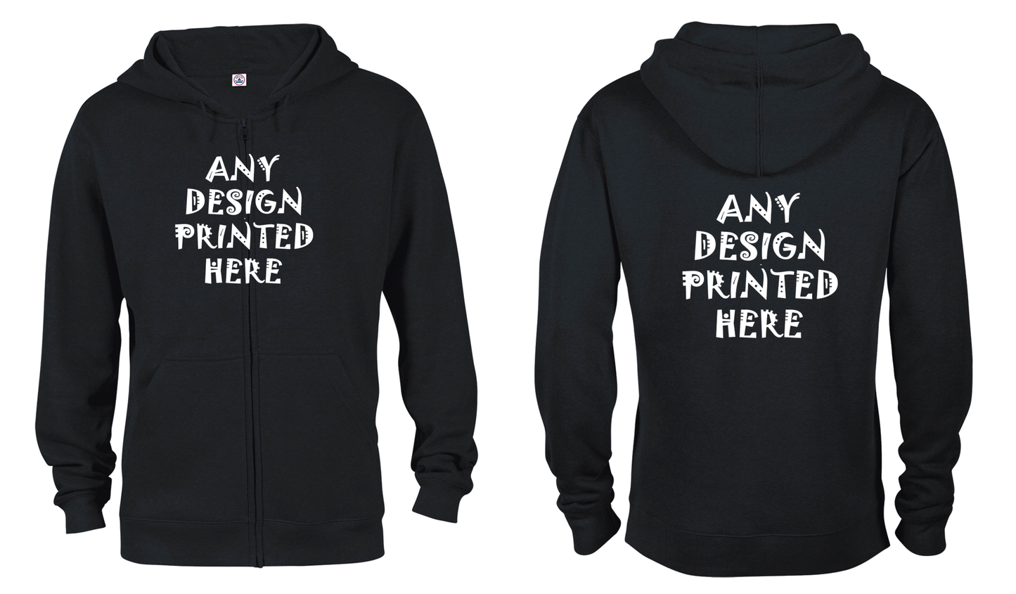 Zip Up 2-Sided Hoodie