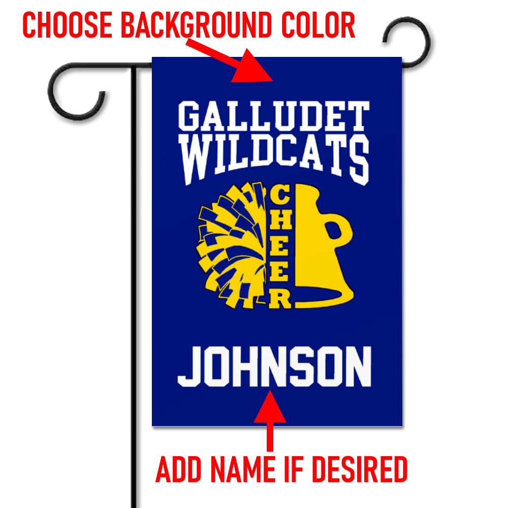 Custom School Cheerleader Garden Flag