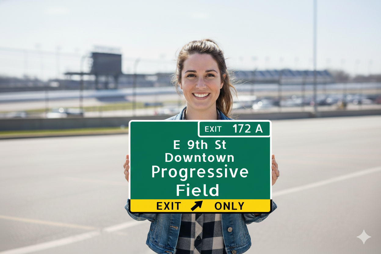 Progressive Field Stadium Aluminum Sign