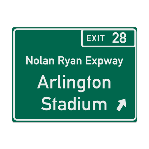 Replica Arlington Stadium Metal Sign