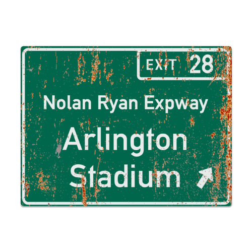 Replica Arlington Stadium Metal Sign