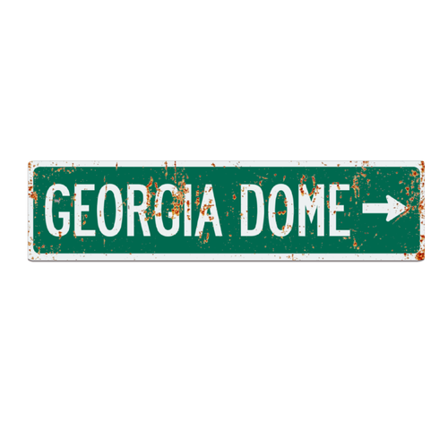 Replica Georgia Dome Metal Street Sign