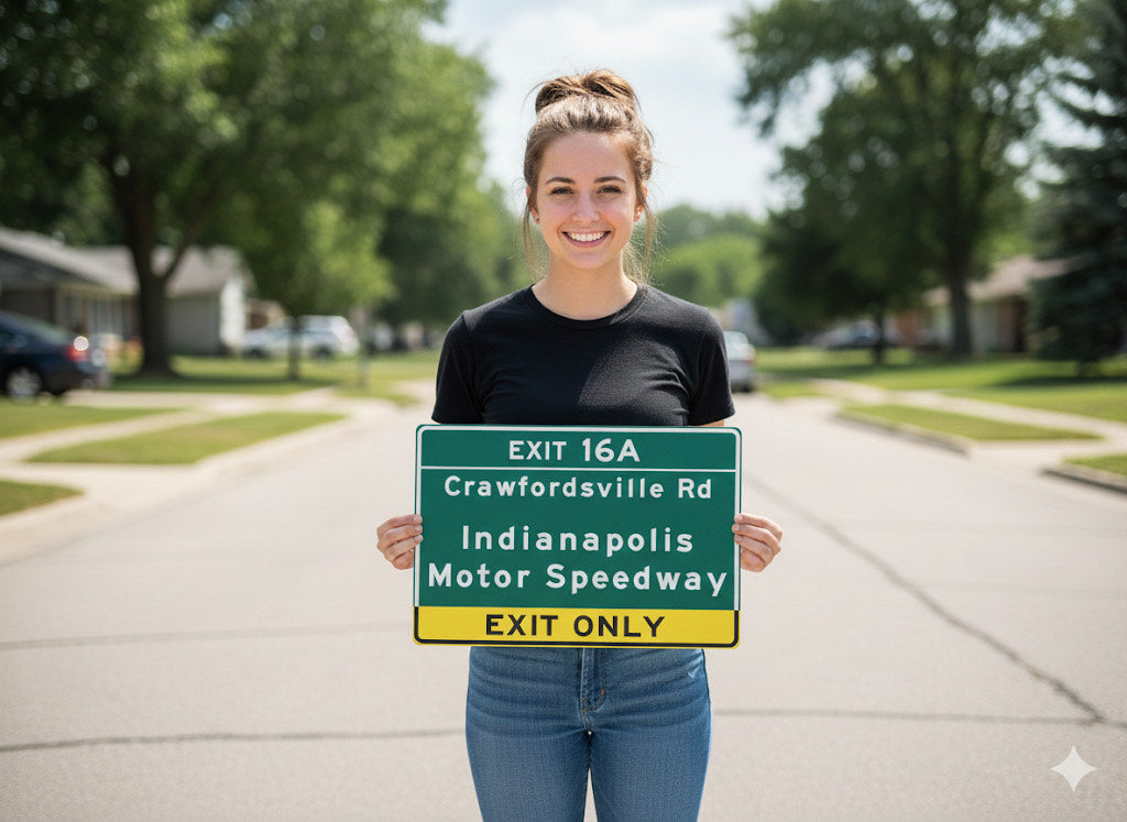 Indianapolis Motor Speedway Highway Metal Sign