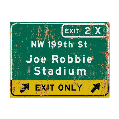 Replica Joe Robbie Stadium Aluminum Highway Signs