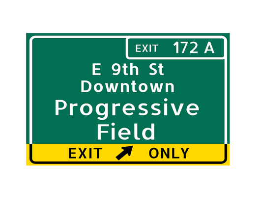 Progressive Field Stadium Aluminum Sign