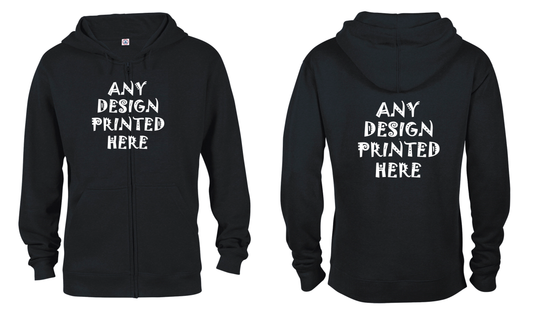 Zip Up 2-Sided Hoodie