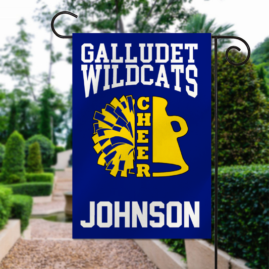 Custom School Cheerleader Garden Flag