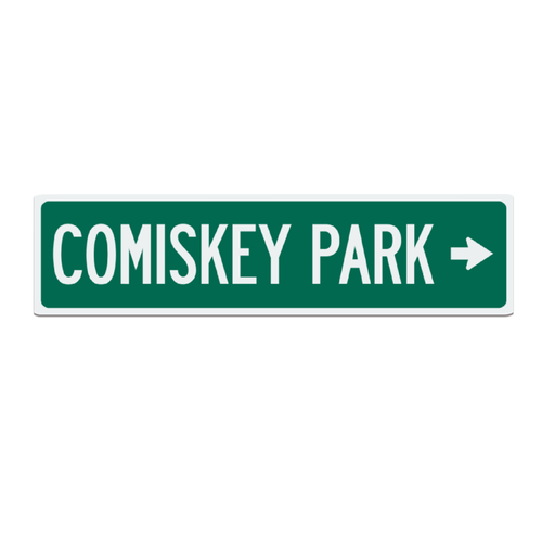 Retro Comiskey Park Metal Road Sign